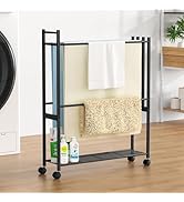 Amazon｜TTWO バスタオルハンガー バスタオル掛け棚付き 約W67.5XD17